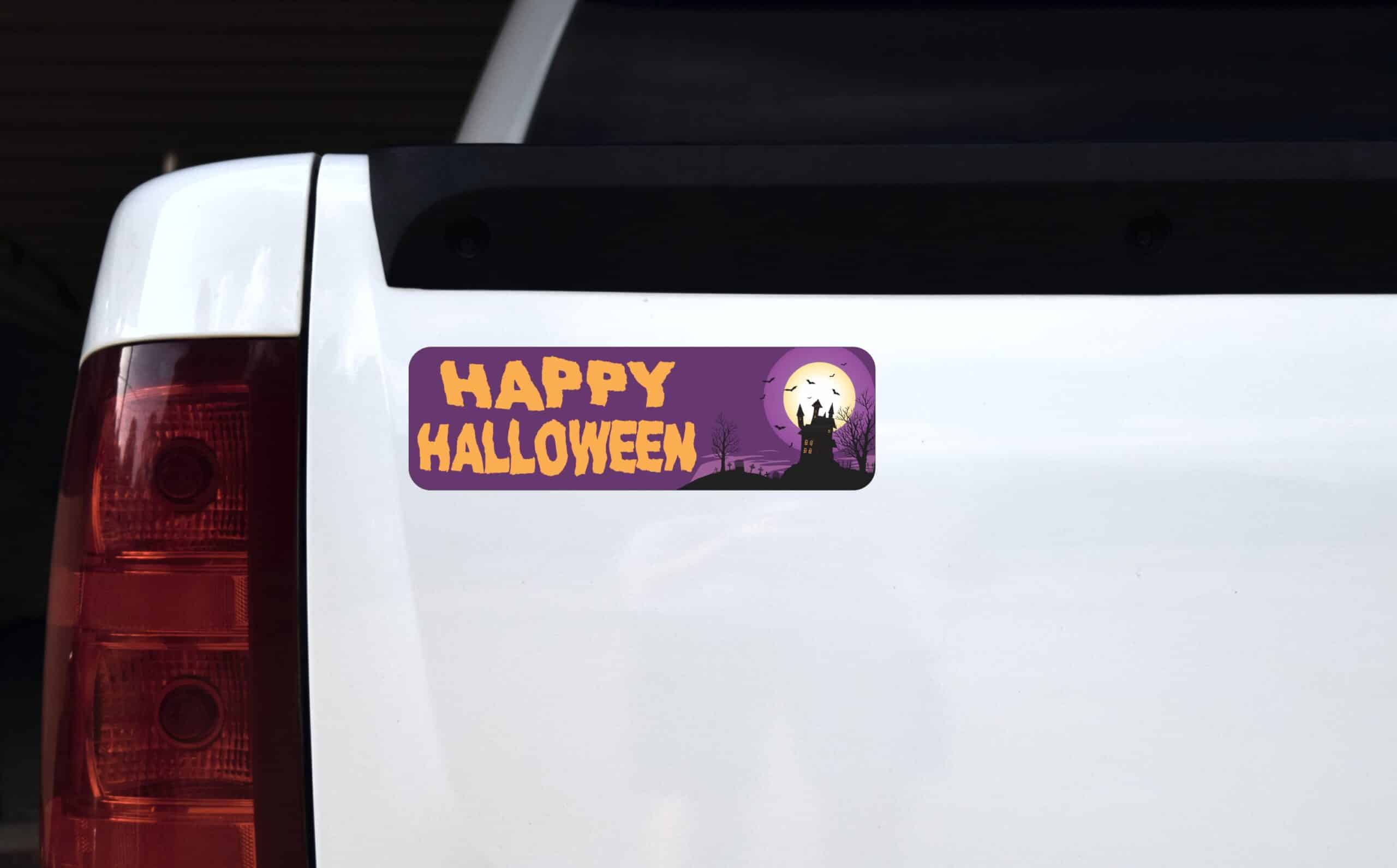 StickerTalk Happy Halloween Magnet, 10 inches x 3 inches