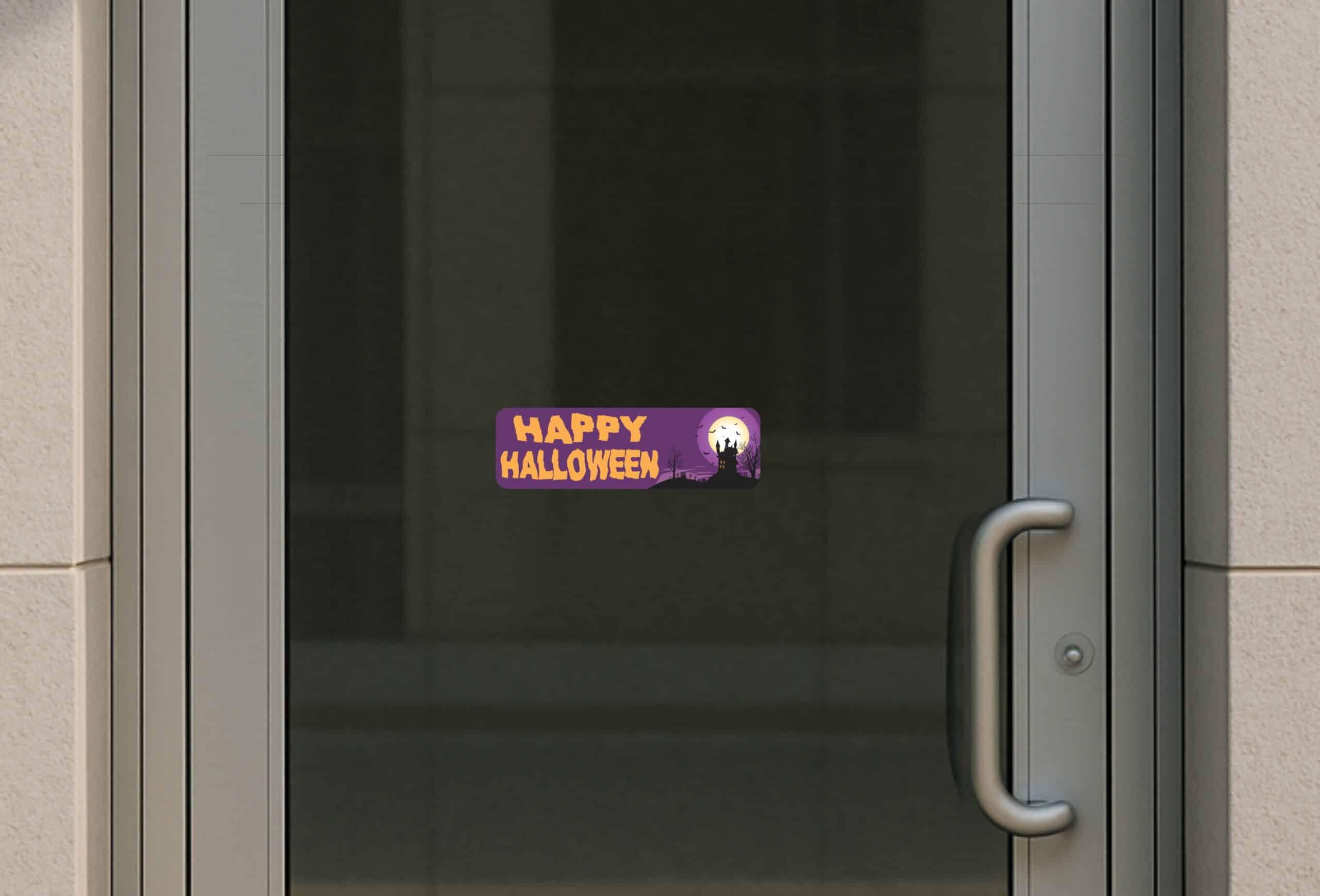 StickerTalk Happy Halloween Sticker, 10 inches x 3 inches