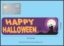 StickerTalk Happy Halloween Sticker, 10 inches x 3 inches
