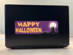 StickerTalk Happy Halloween Sticker, 10 inches x 3 inches