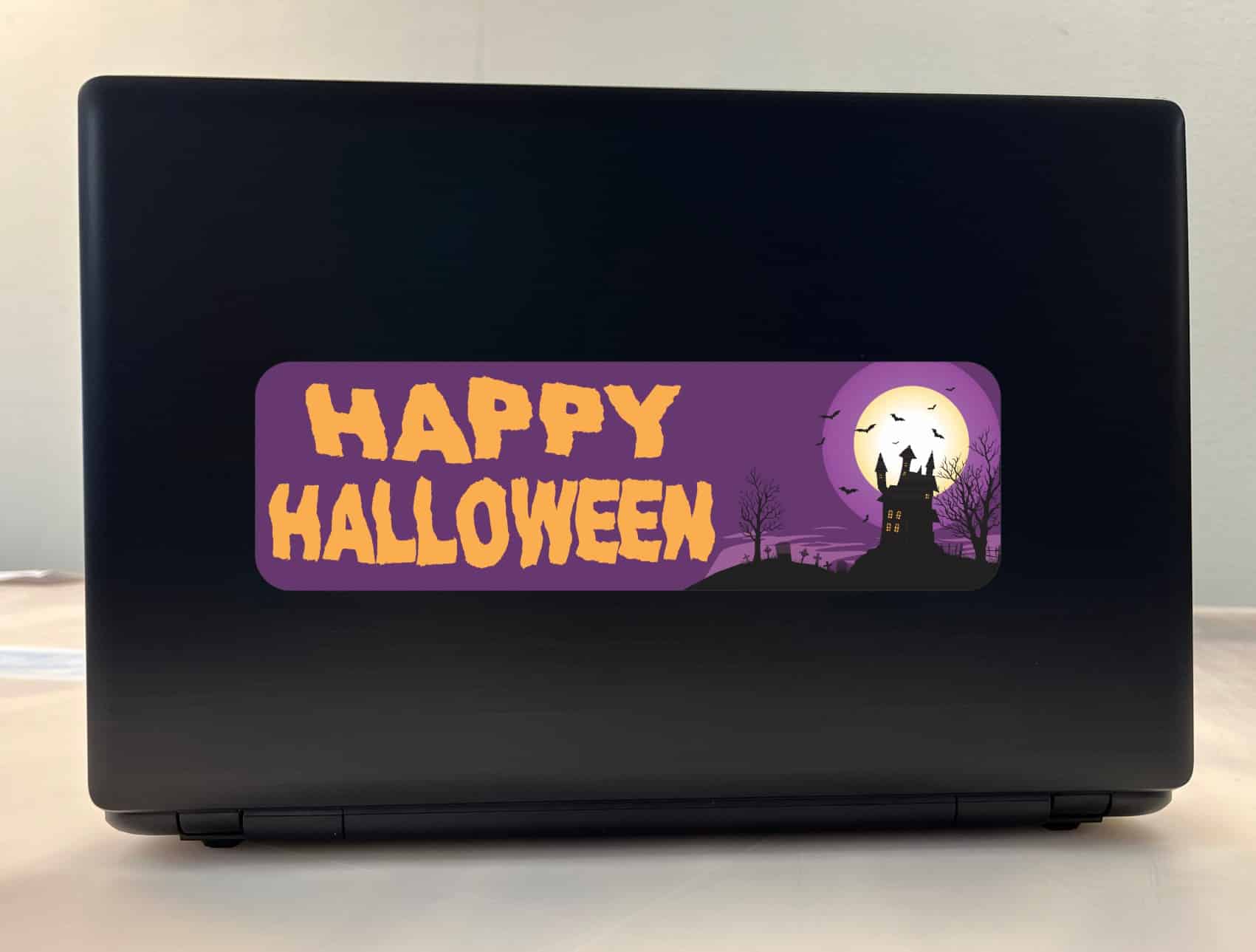 StickerTalk Happy Halloween Sticker, 10 inches x 3 inches