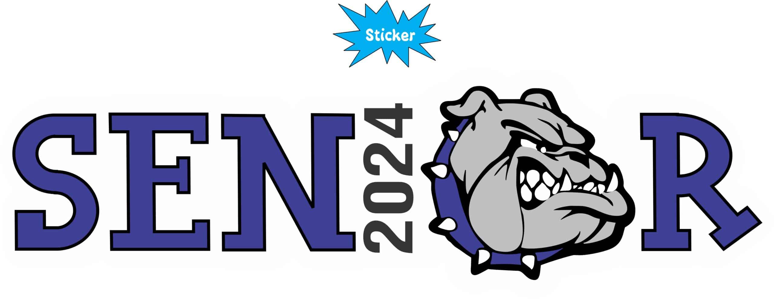 StickerTalk Senior 2024 Sticker, 10 inches x 3 inches