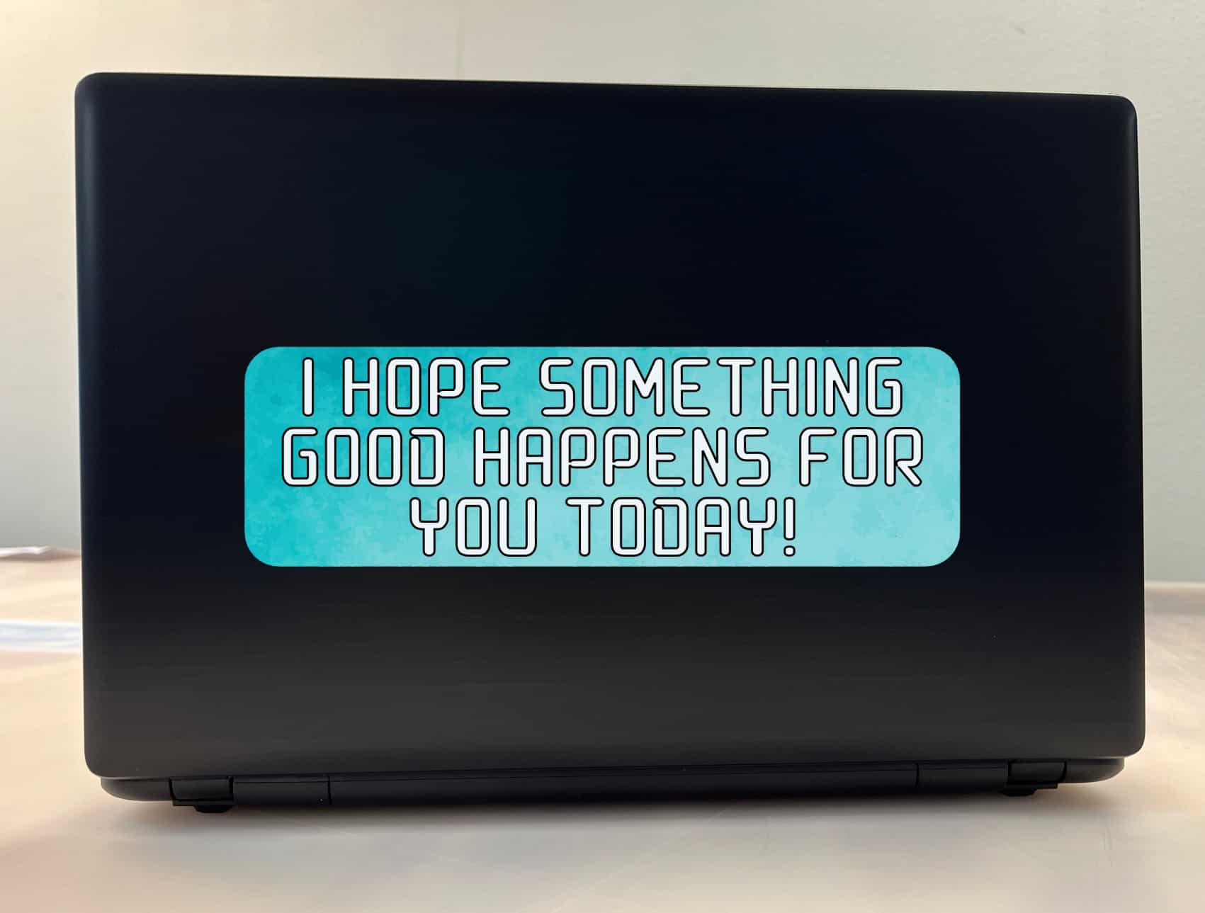 StickerTalk Hope Something Good Happens Sticker, 10 inches x 3 inches