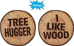 Alternative view of StickerTalk Cross-Section Wood Stickers, 3 inches x 3 inches