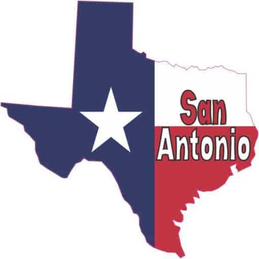 San Antonio Texas Flag Sticker