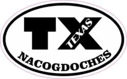 Oval Nacogdoches Texas Sticker