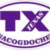 Purple Oval Nacogdoches Texas Sticker