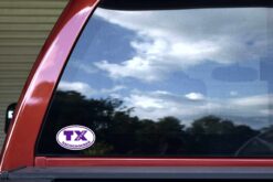 Purple Oval Nacogdoches Texas Sticker