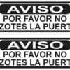 Do Not Slam Door Sticker
