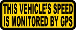 Speed Monitored by GPS Sticker