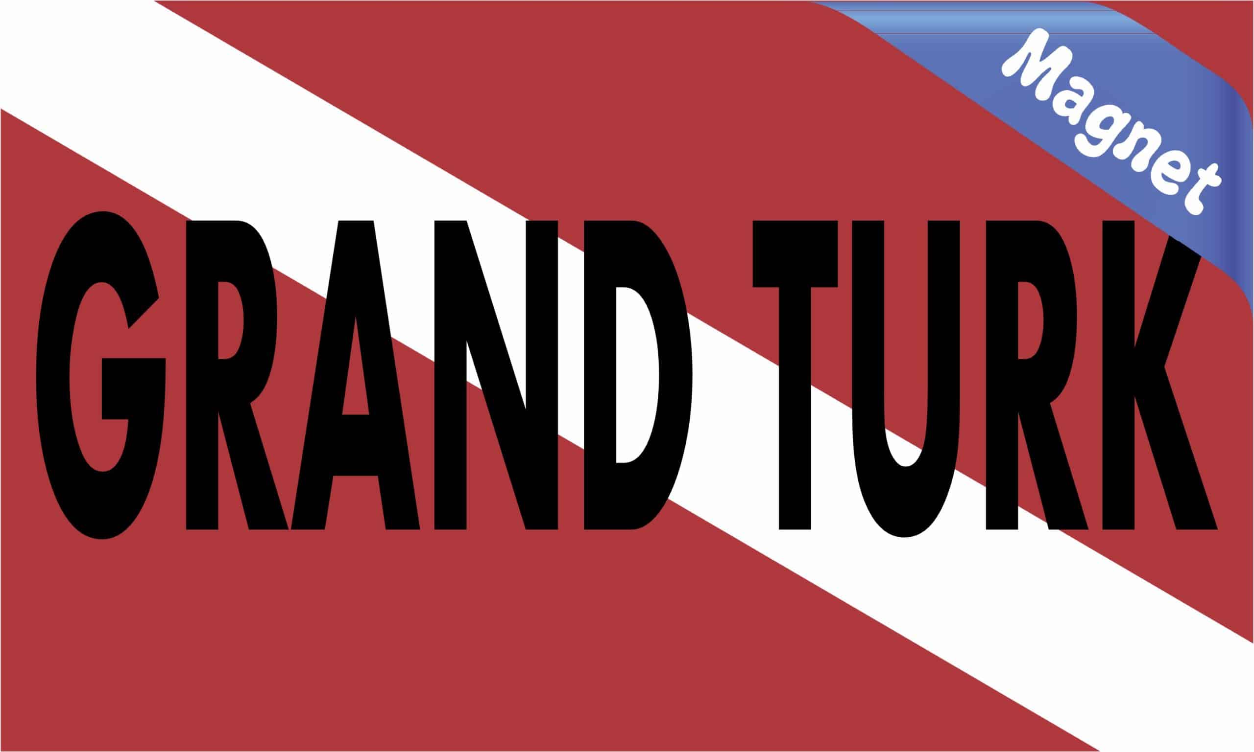 StickerTalk Diver Down Grand Turk Magnet, 5 inches x 3 inches - Image 3