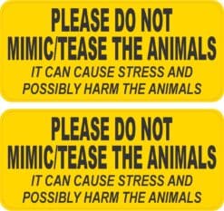 Please Do Not Mimic/Tease The Animals stickers