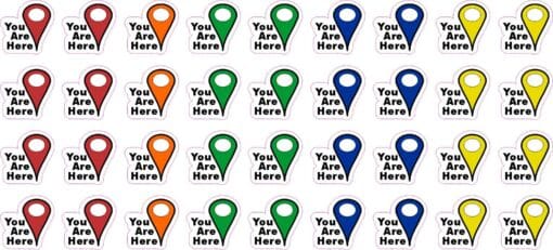 You Are Here Stickers