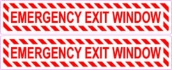 Emergency Exit Window Stickers