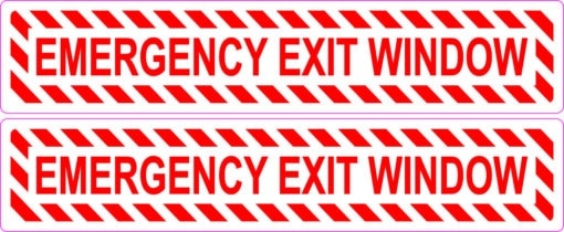 Emergency Exit Window Stickers