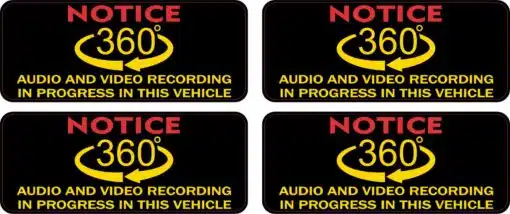 Notice Audio Video Recording Stickers