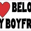 StickerTalk My Heart Belongs to My Boyfriend Magnet, 10 inches x 3 inches