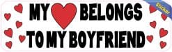Alternative view of StickerTalk My Heart Belongs to My Boyfriend Sticker, 10 inches x 3 inches