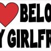 StickerTalk My Heart Belongs to My Girlfriend Magnet, 10 inches x 3 inches
