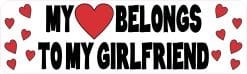 StickerTalk My Heart Belongs to My Girlfriend Magnet, 10 inches x 3 inches