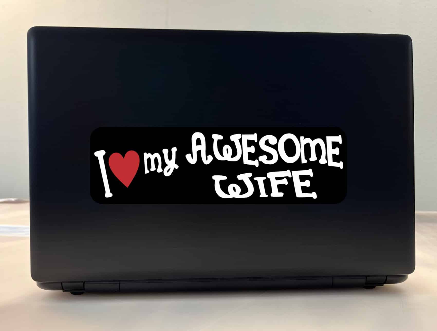 StickerTalk I Love My Awesome Wife Sticker, 10 inches x 3 inches - Image 3