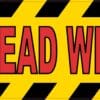 Caution Overhead Wire Sticker