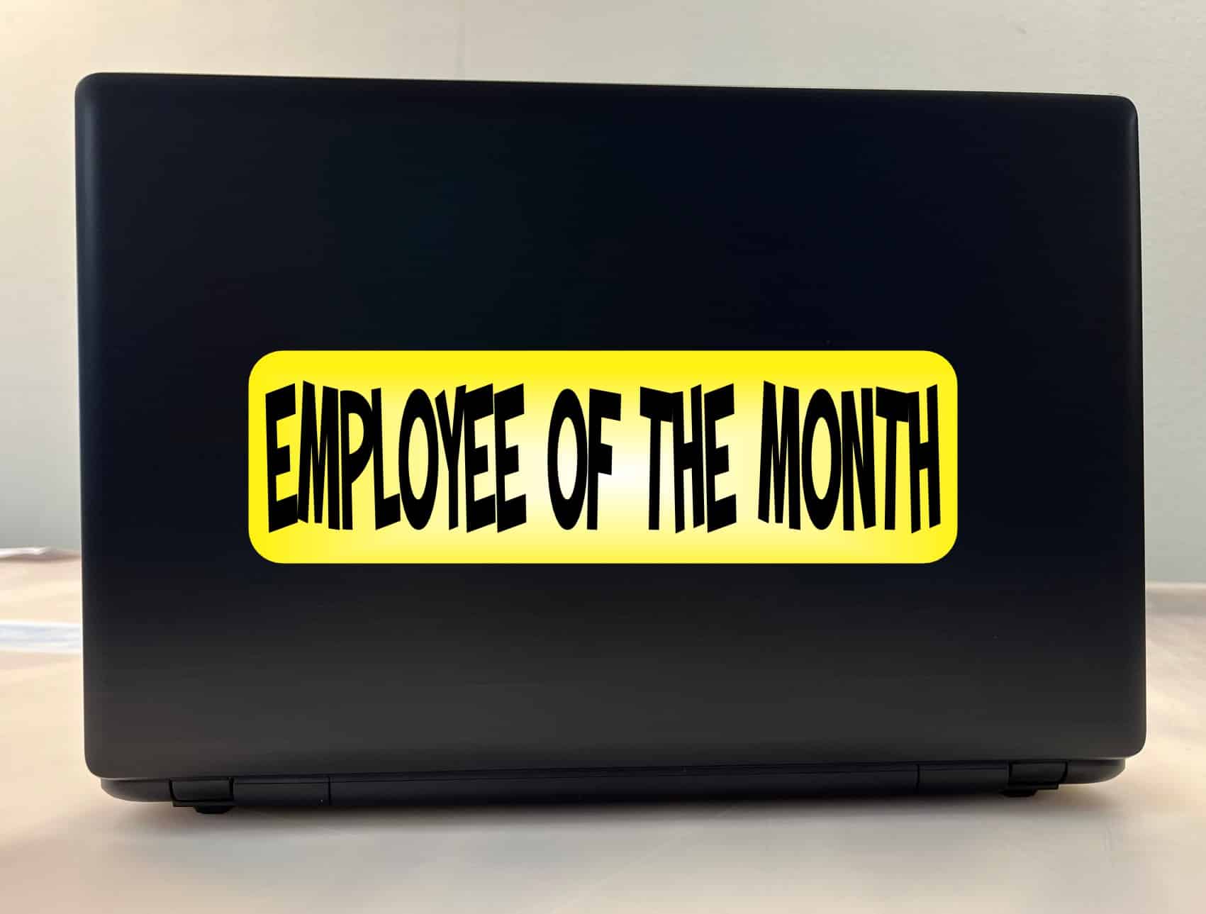 StickerTalk Yellow Employee of the Month Sticker, 10 inches x 3 inches - Image 3