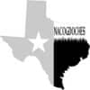 Black and White Nacogdoches Texas Flag Sticker