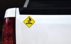 StickerTalk Cat on Board Sticker, 5 inches x 5 inches