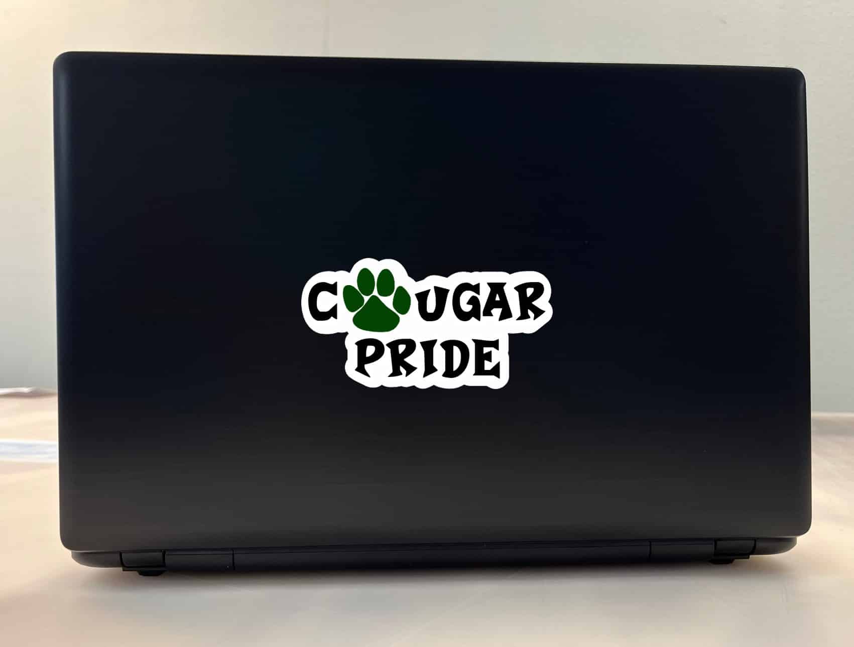 StickerTalk Green Paw Cougar Pride Vinyl Sticker, 5 inches x 2.5 inches - Image 3