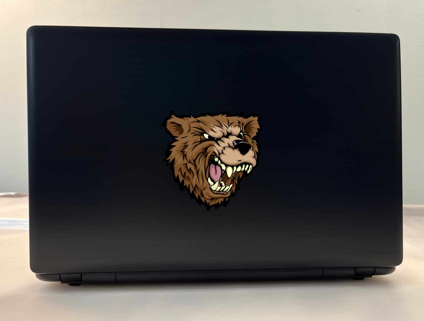 StickerTalk Right Facing Bear Mascot Head Sticker, 4 inches x 4 inches - Image 3