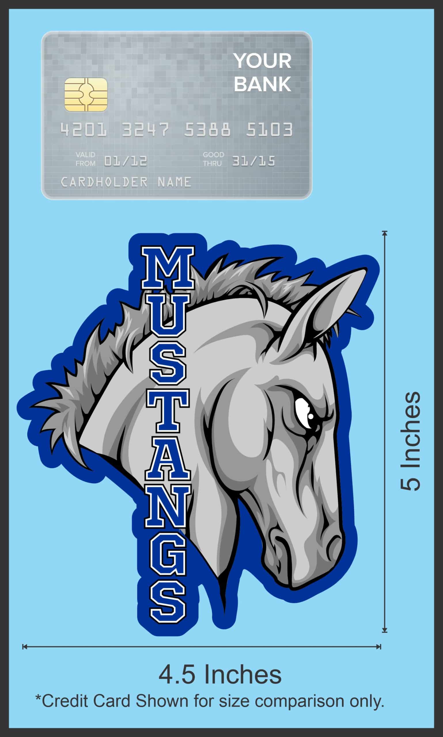 StickerTalk Blue Mustang Head Mascot Sticker, 4.5 inches x 5 inches - Image 5