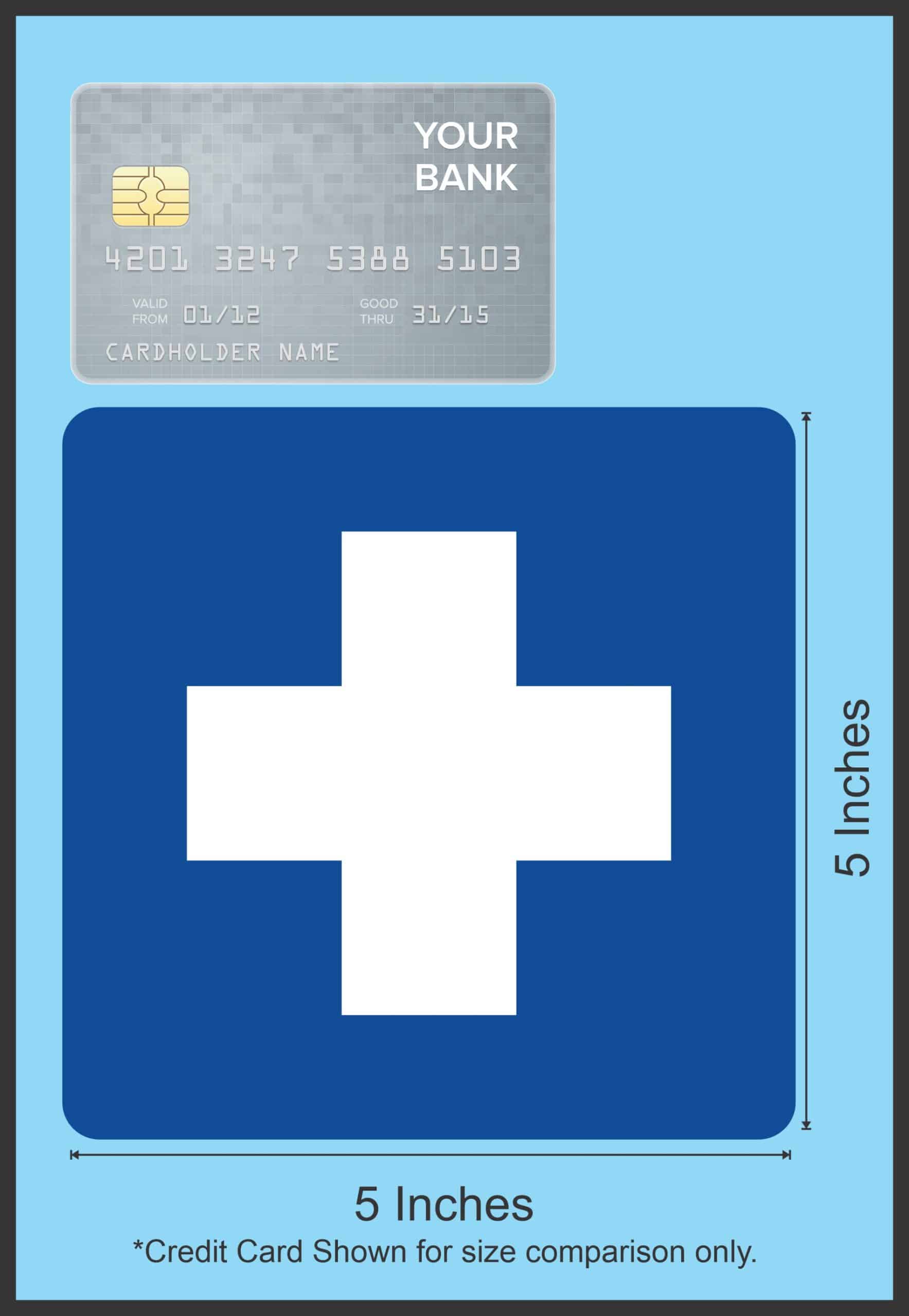 StickerTalk Blue Medical Cross Sticker, 5 inches x 5 inches - Image 5