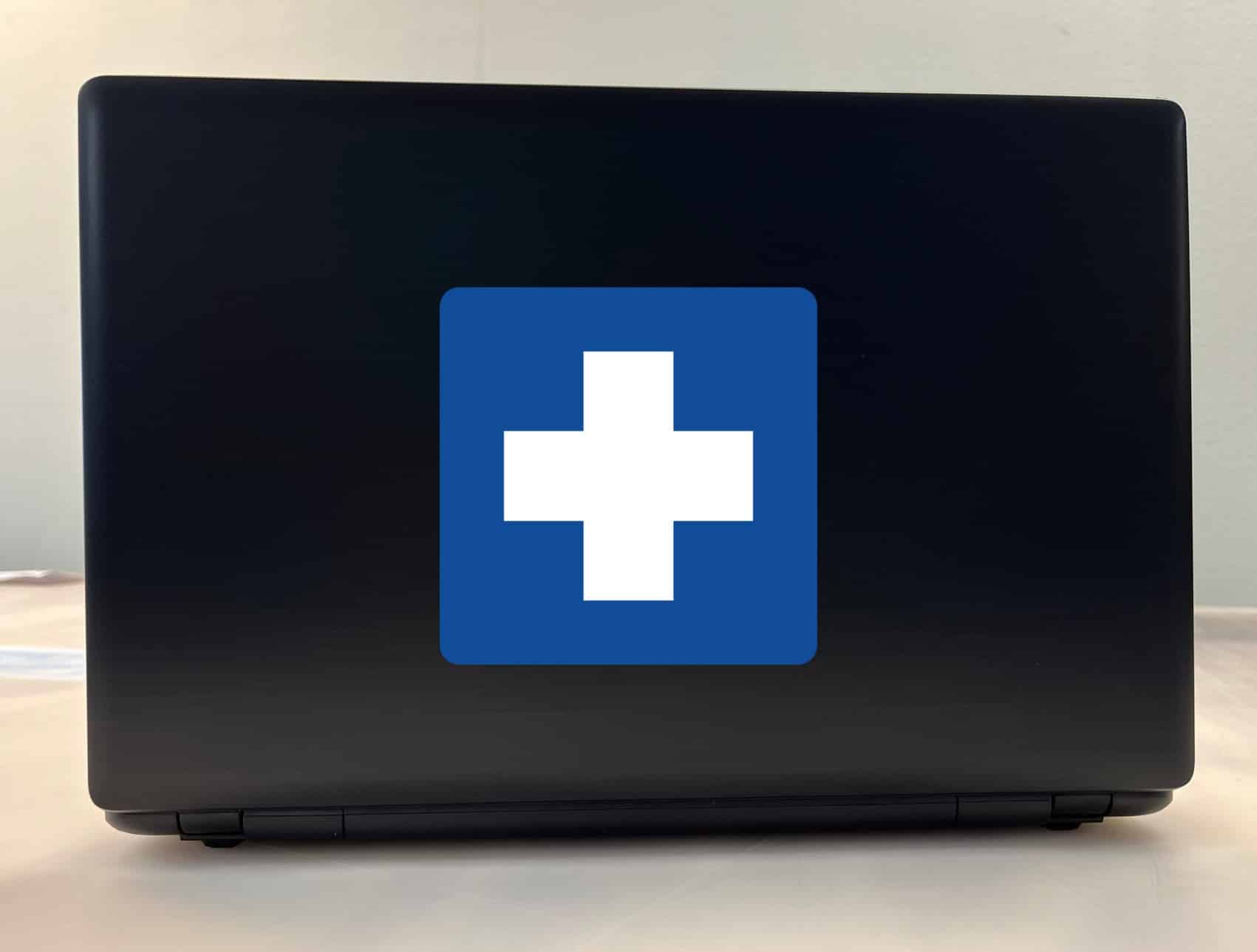 StickerTalk Blue Medical Cross Sticker, 5 inches x 5 inches - Image 3