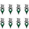 Green You Are Here Pointer Stickers