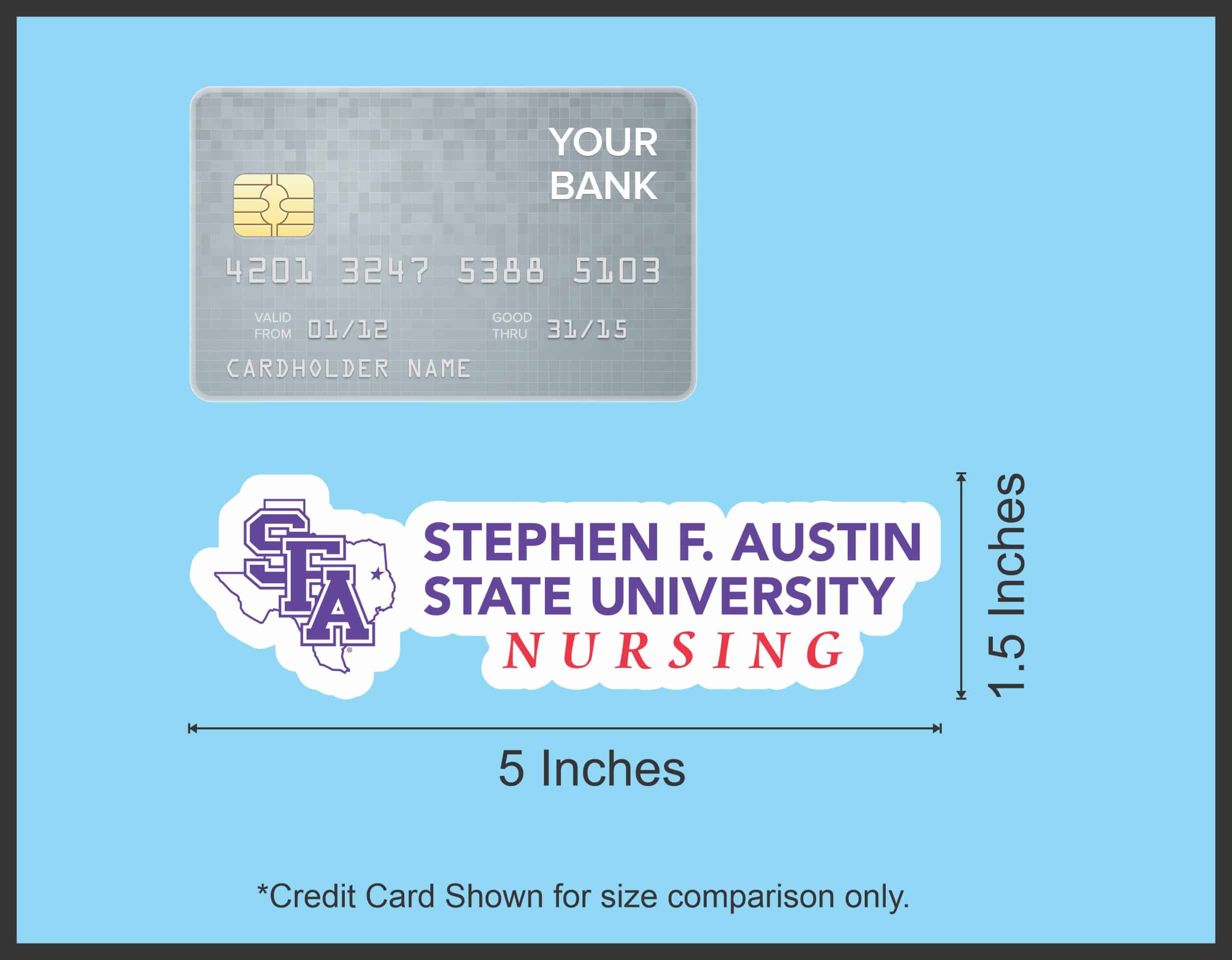 StickerTalk Officially Licensed SFA Nursing Sticker, 5 inches x 1.5 inches - Image 6