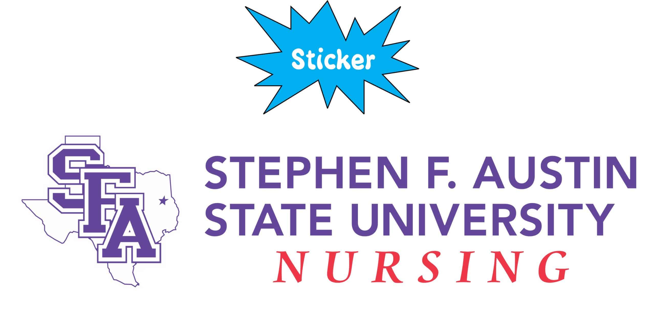 StickerTalk Officially Licensed SFA Nursing Sticker, 5 inches x 1.5 inches - Image 3