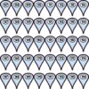 101-200 Baby Blue Map Pointer Stickers