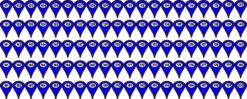 101-200 Blue Map Pointer Stickers