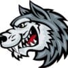 Left-Facing Wolf Mascot Sticker