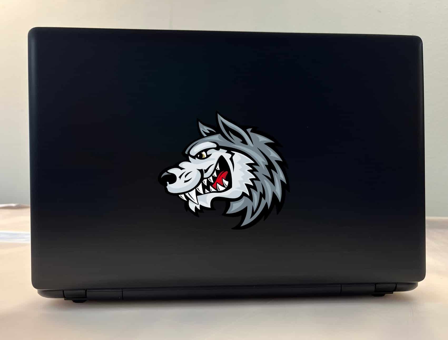 StickerTalk Left-Facing Wolf Mascot Sticker, 5 inches x 4.5 inches - Image 3