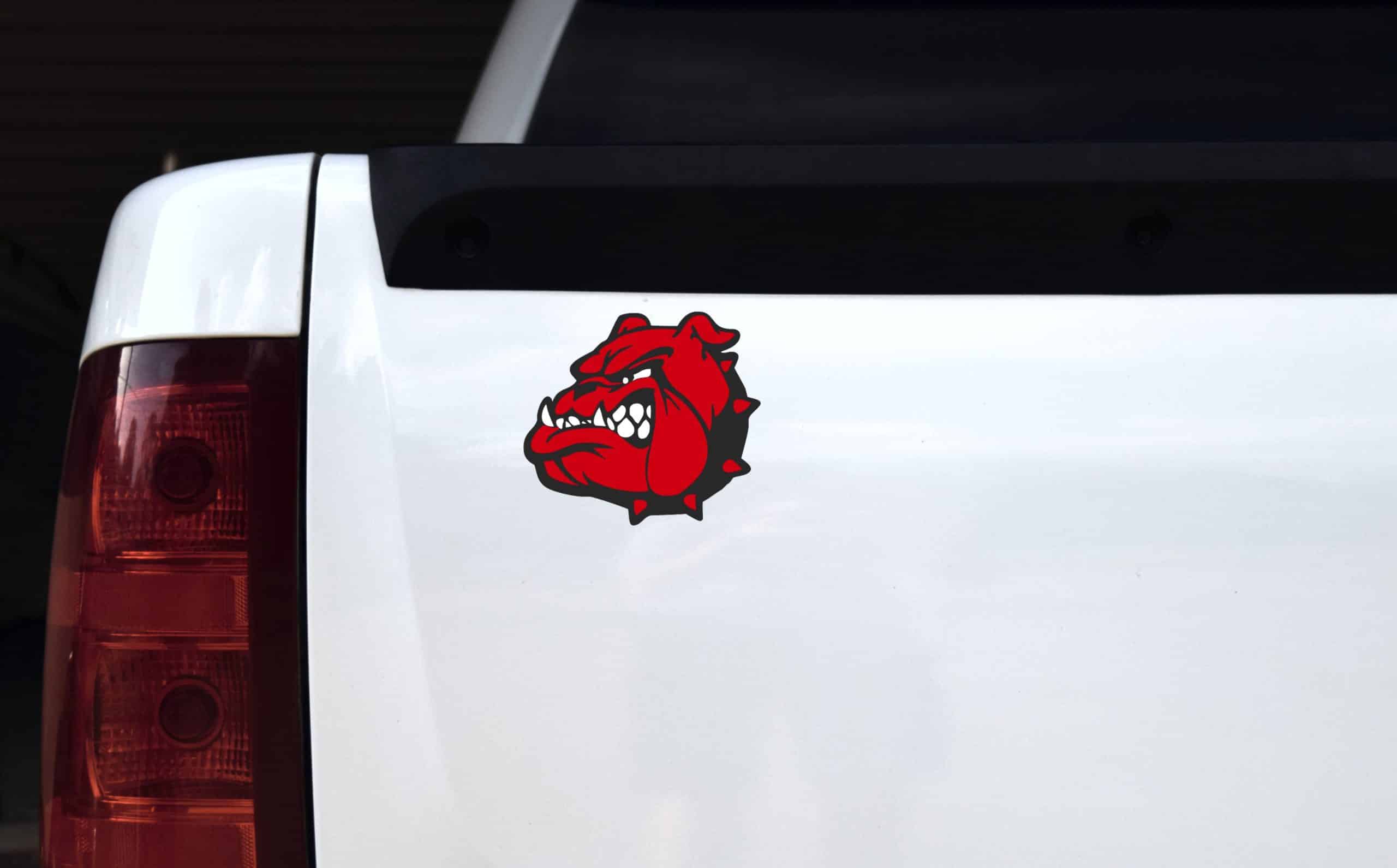 StickerTalk Red Left Facing Bulldog Sticker, 5 inches x 4.5 inches - Image 4
