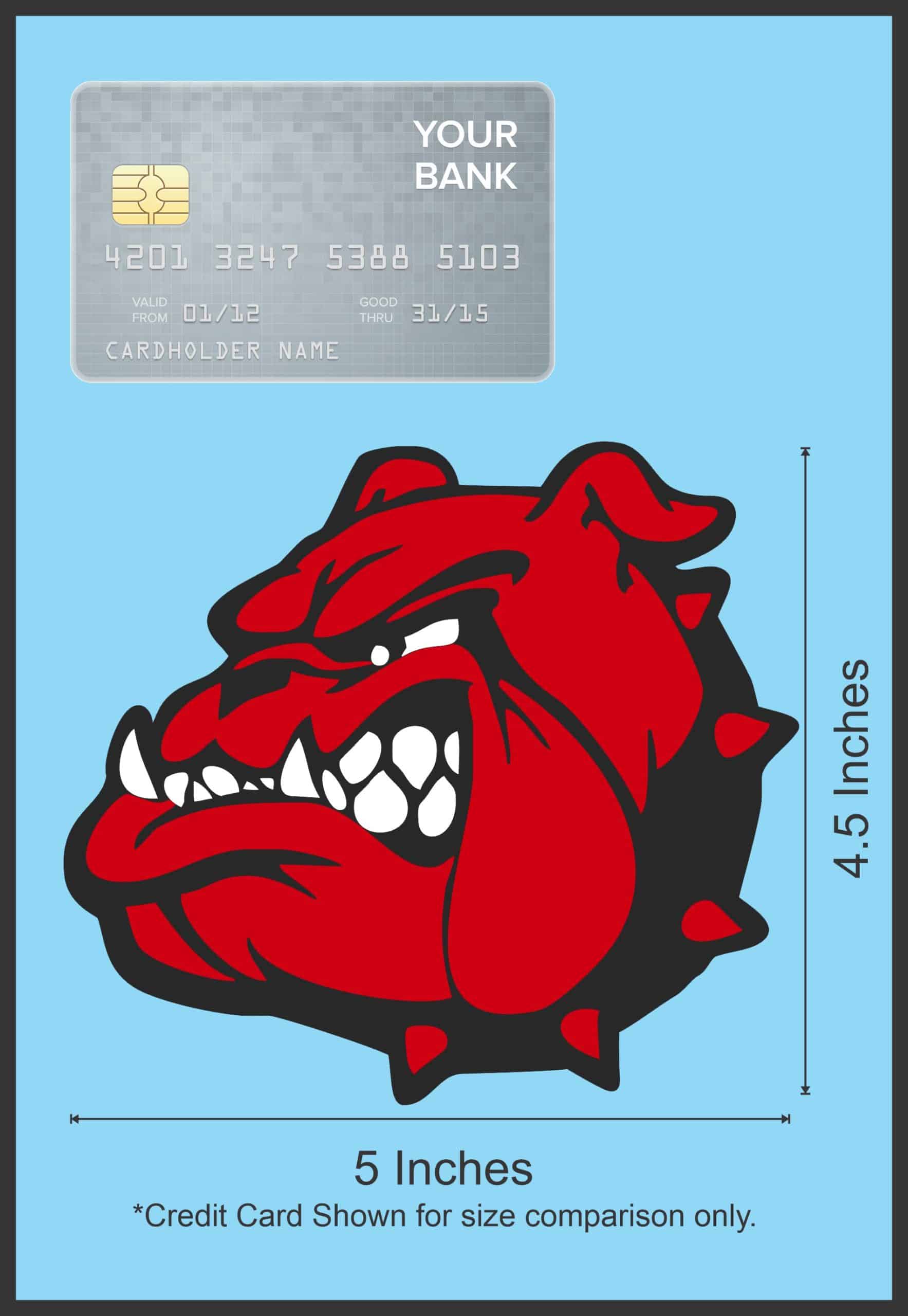 StickerTalk Red Left Facing Bulldog Sticker, 5 inches x 4.5 inches - Image 5