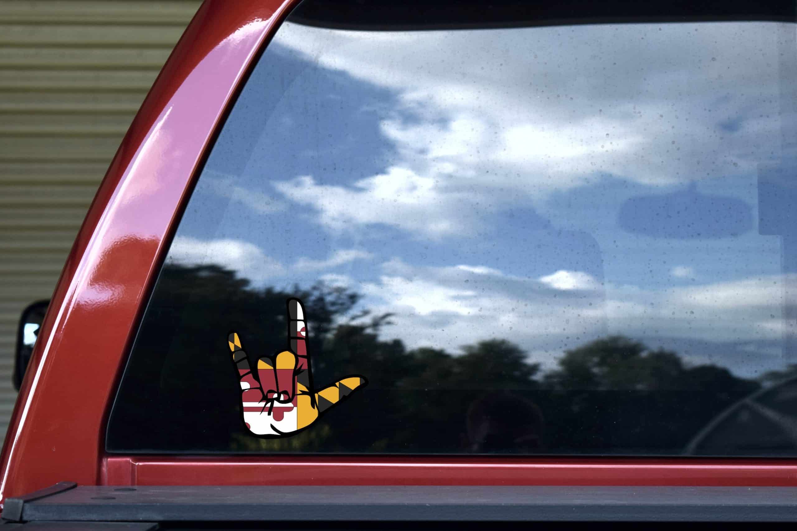 StickerTalk Maryland I Love You Hand Sticker, 5 inches x 5 inches - Image 5