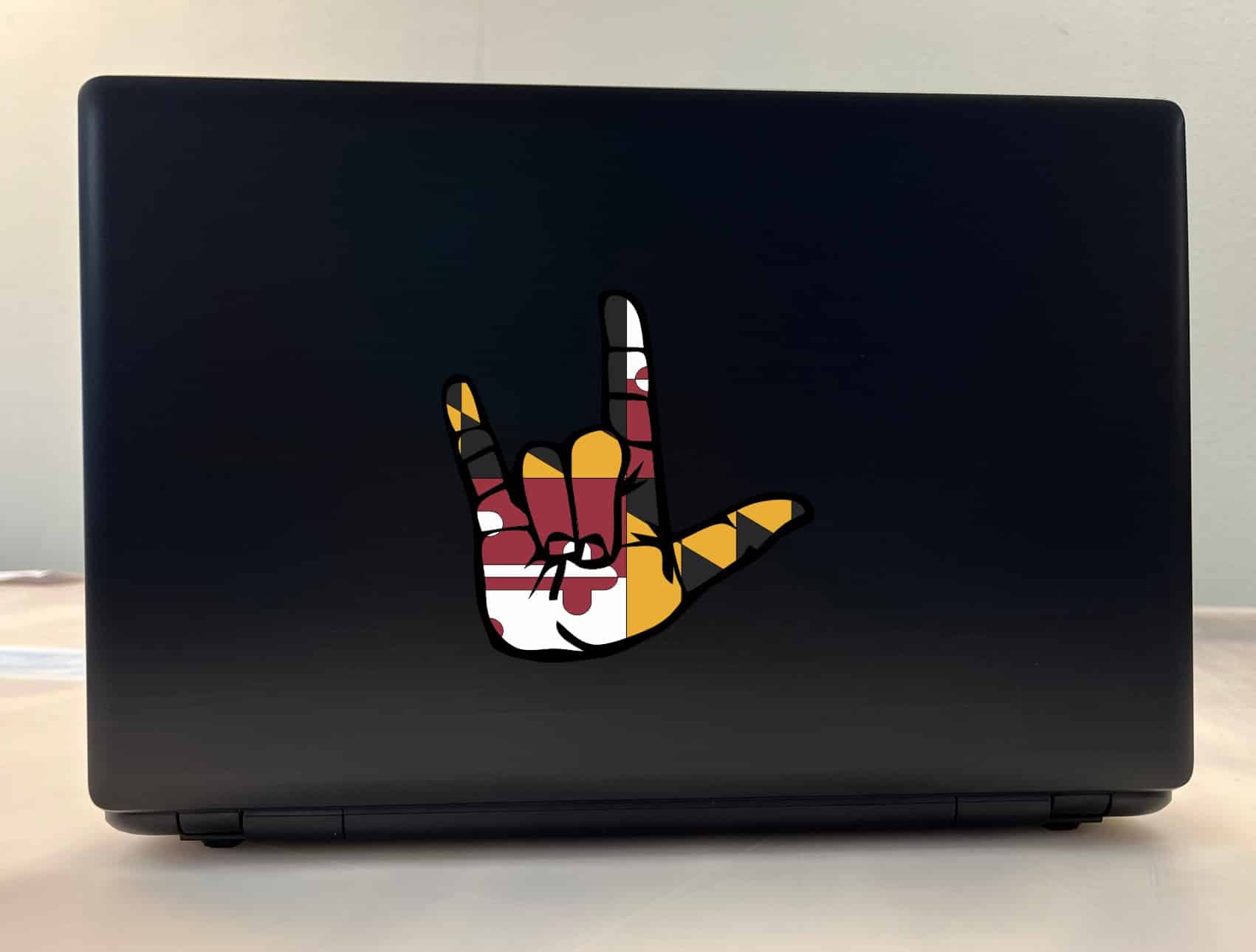 StickerTalk Maryland I Love You Hand Sticker, 5 inches x 5 inches - Image 3