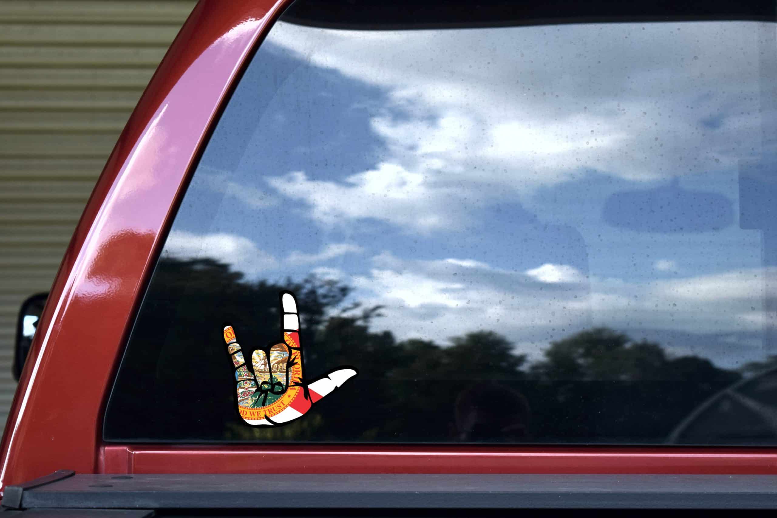 StickerTalk Florida I Love You Hand Sticker, 5 inches x 5 inches - Image 5