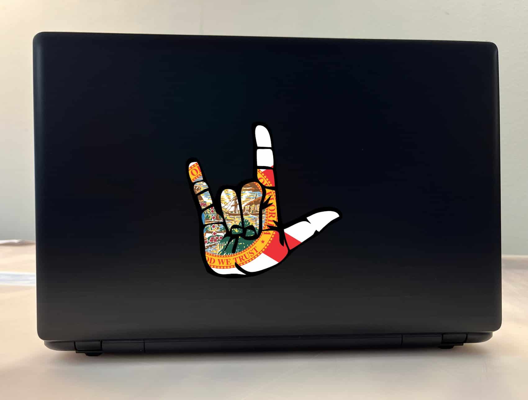 StickerTalk Florida I Love You Hand Sticker, 5 inches x 5 inches - Image 3