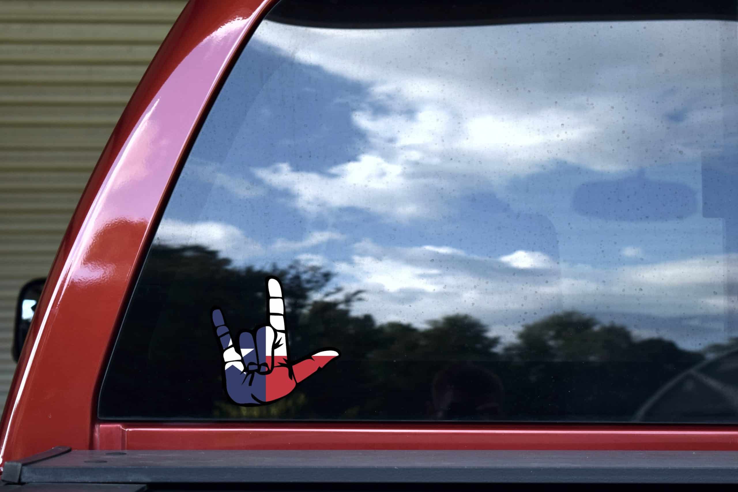 StickerTalk Texas Flag I Love You Hand Sticker, 5 inches x 5 inc - Image 5