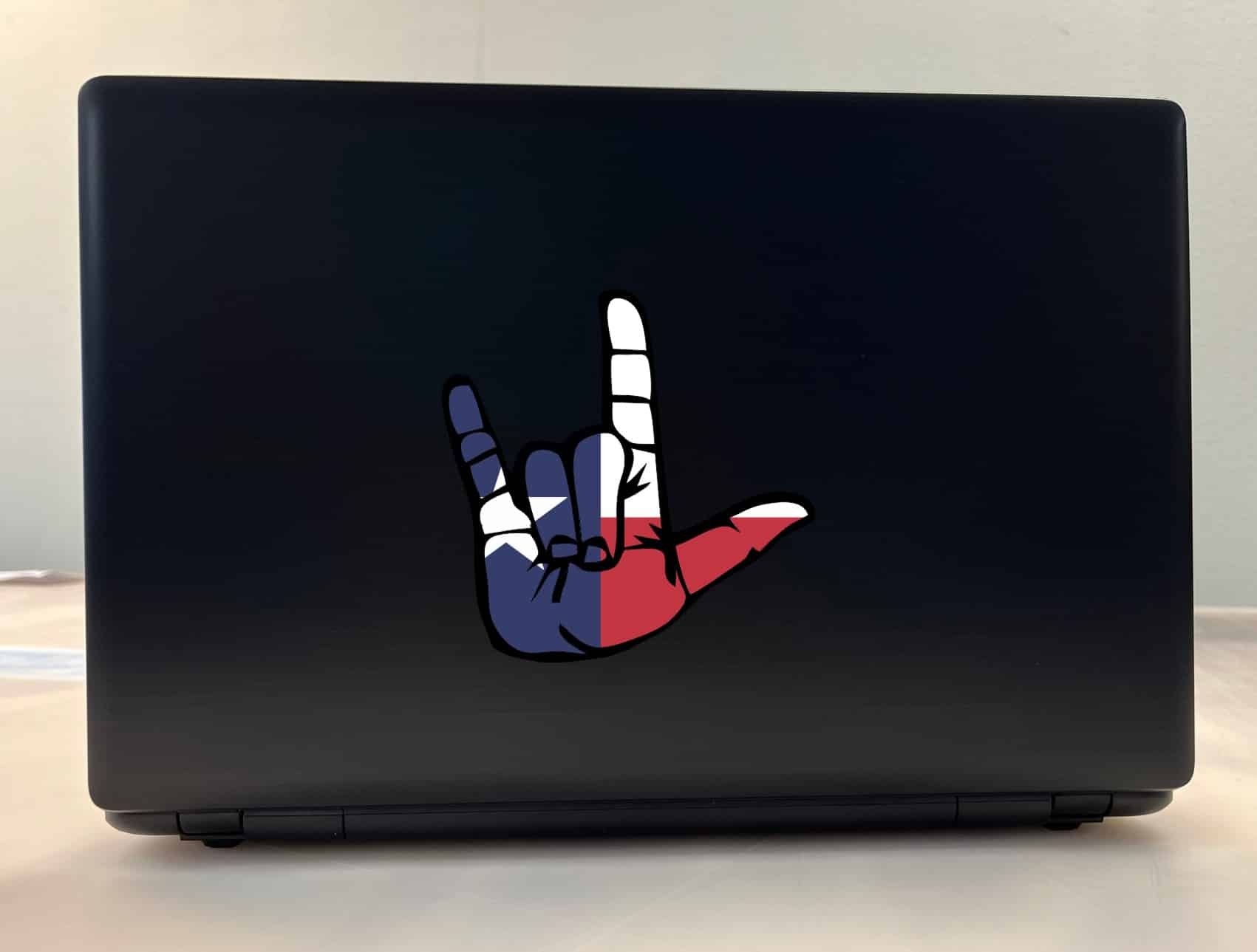 StickerTalk Texas Flag I Love You Hand Sticker, 5 inches x 5 inc - Image 3
