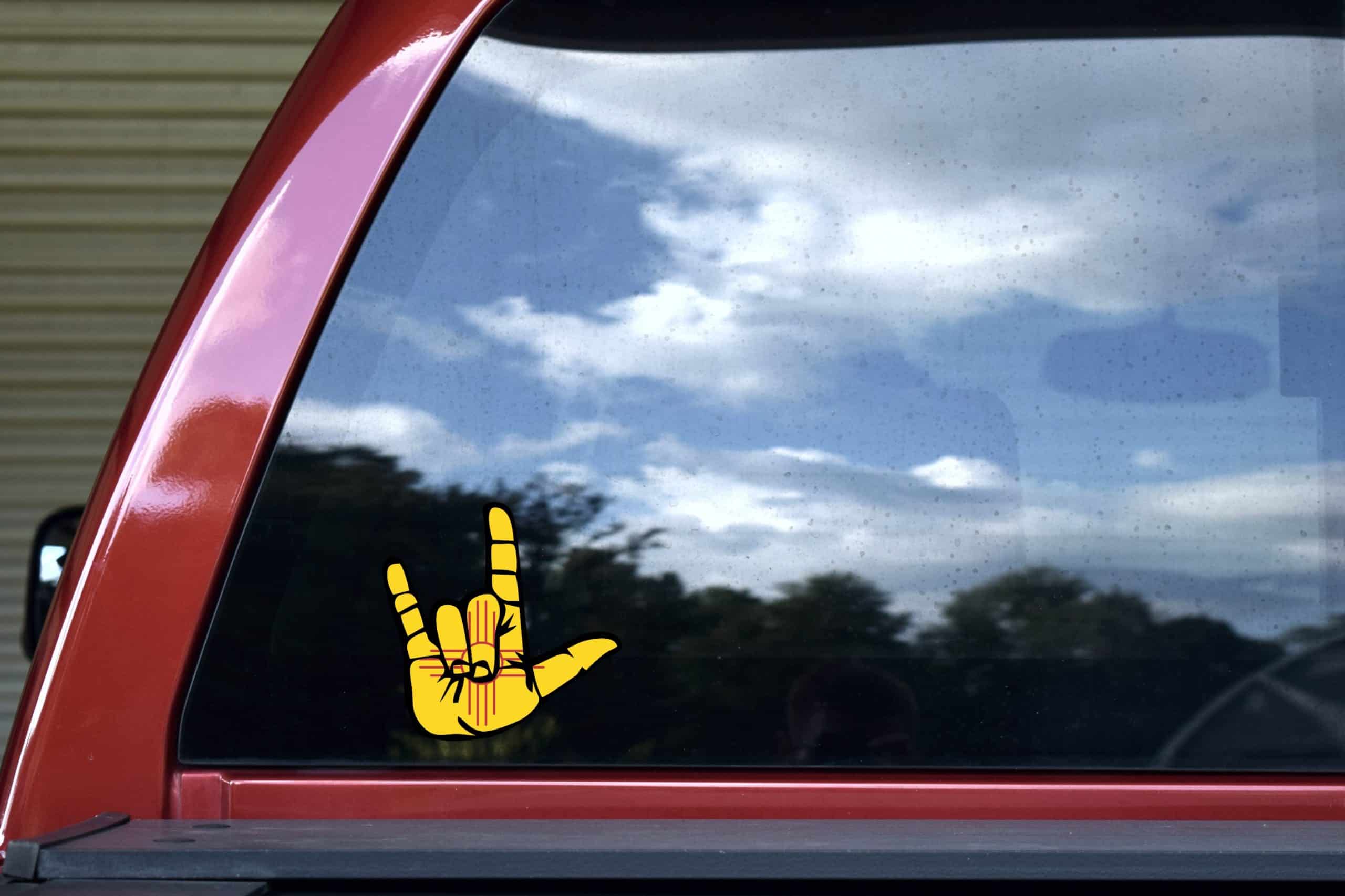 StickerTalk New Mexico I Love You Hand Sticker, 5 inches x 5 inches - Image 5